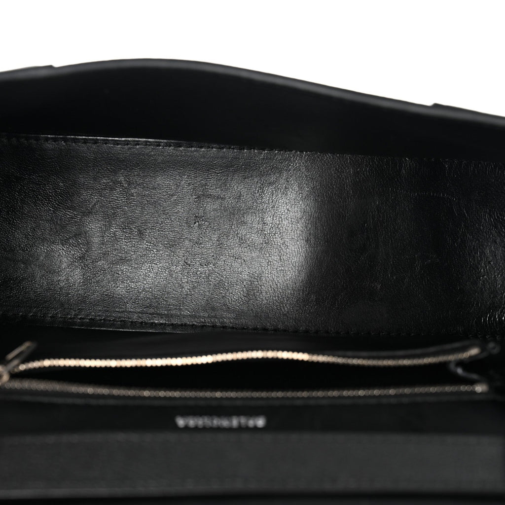 Grained Calfskin Small Hourglass Sling Shoulder Bag Black
