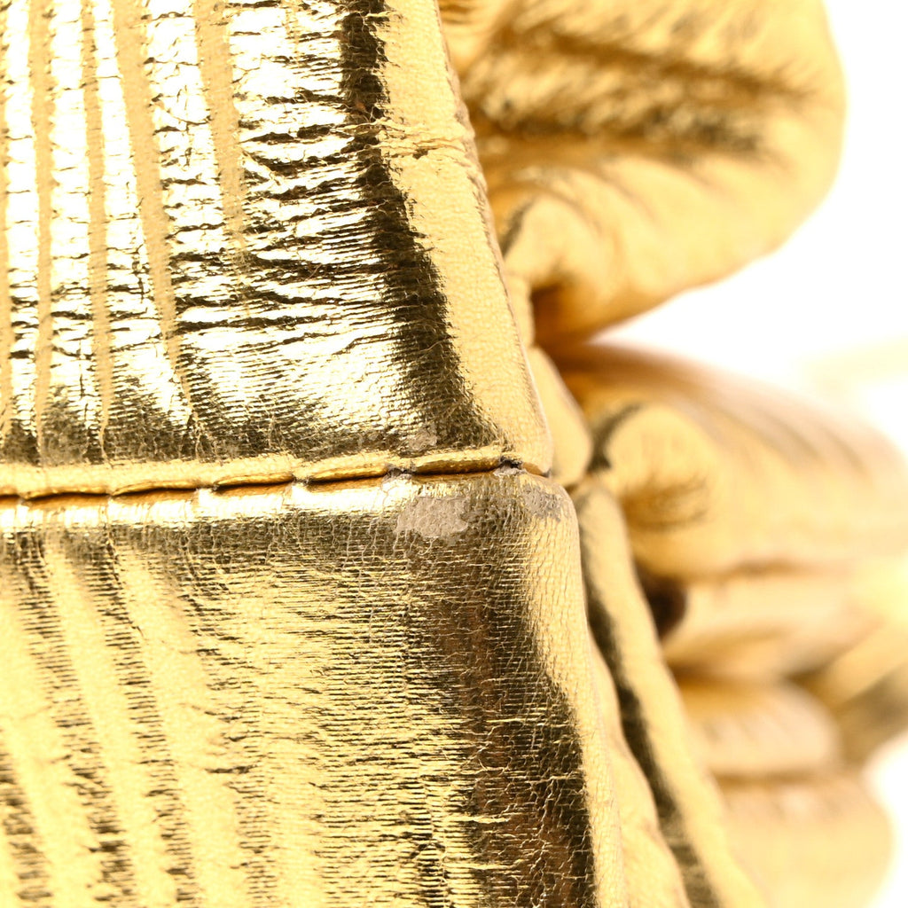 Metallic Bark Calfskin The Mini Pouch Gold