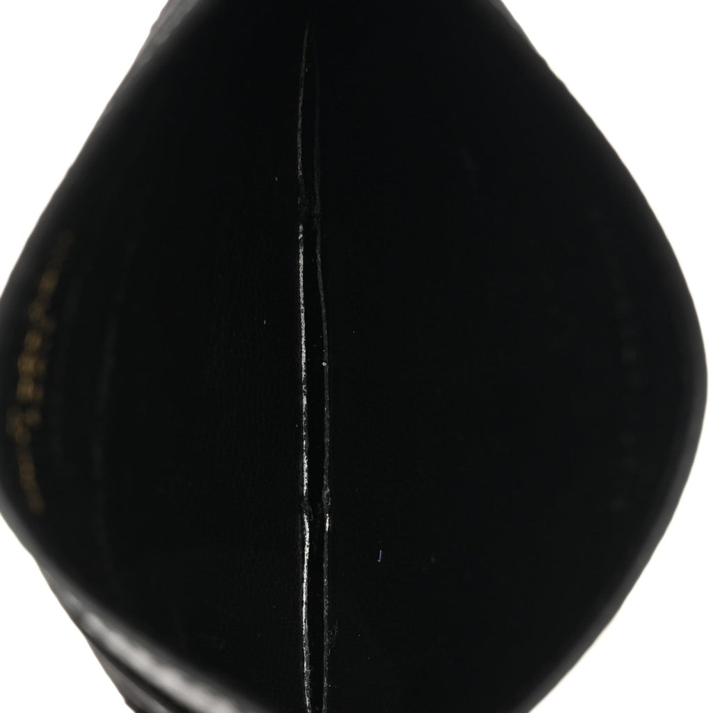 Grain De Poudre Matelasse Chevron Monogram Credit  Case Black