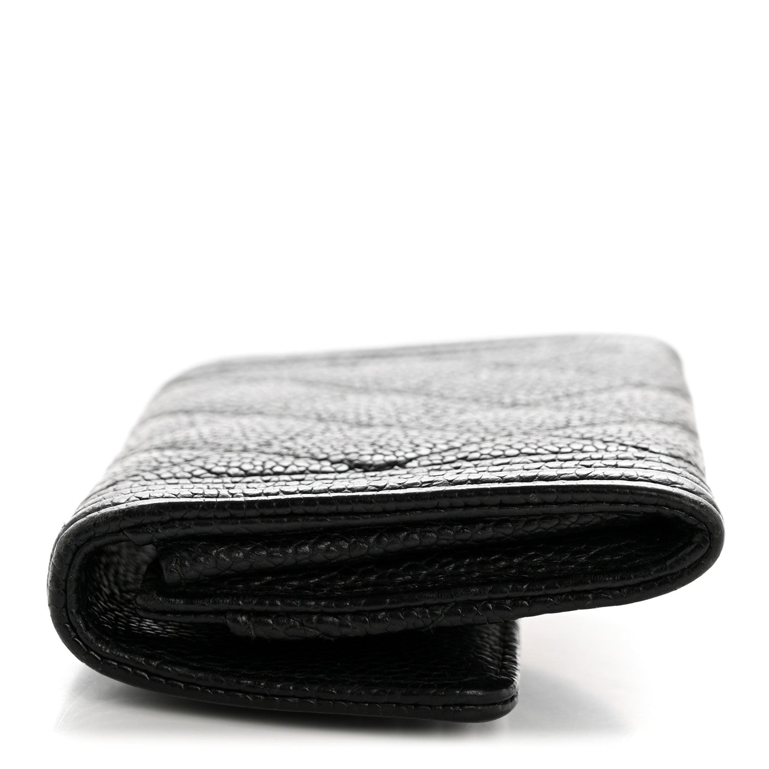 Caviar Quilted Boy Flap  Holder Black