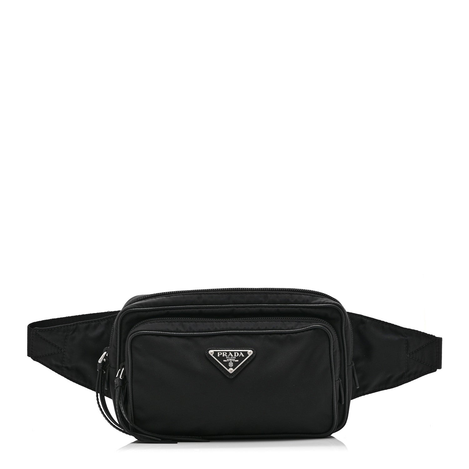 Re-Nylon Saffiano Belt Bag L Black
