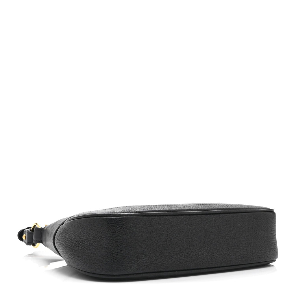 Goatskin Small Aphrodite Shoulder Bag Black
