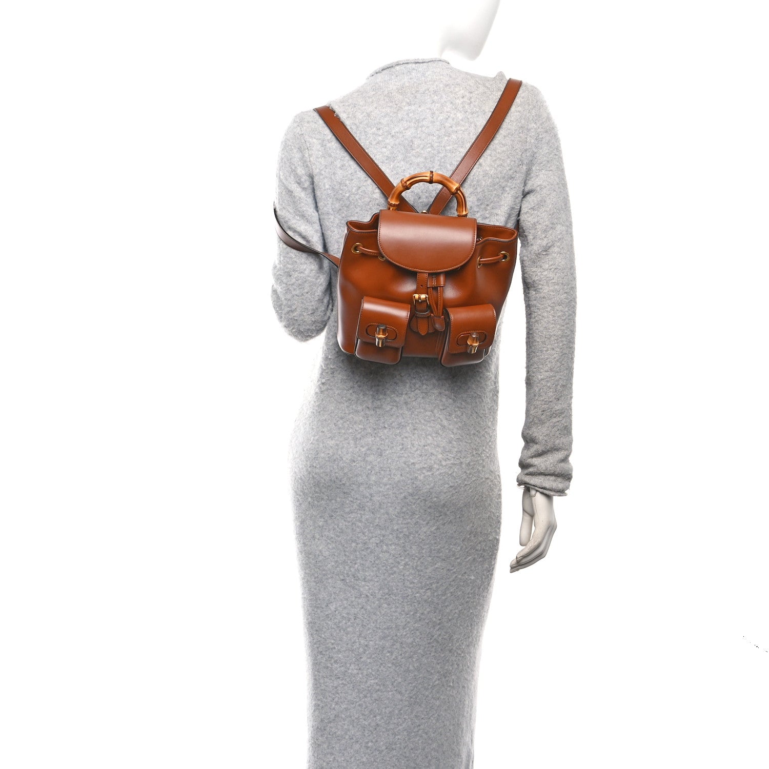 Calfskin Bamboo Backpack Cuir