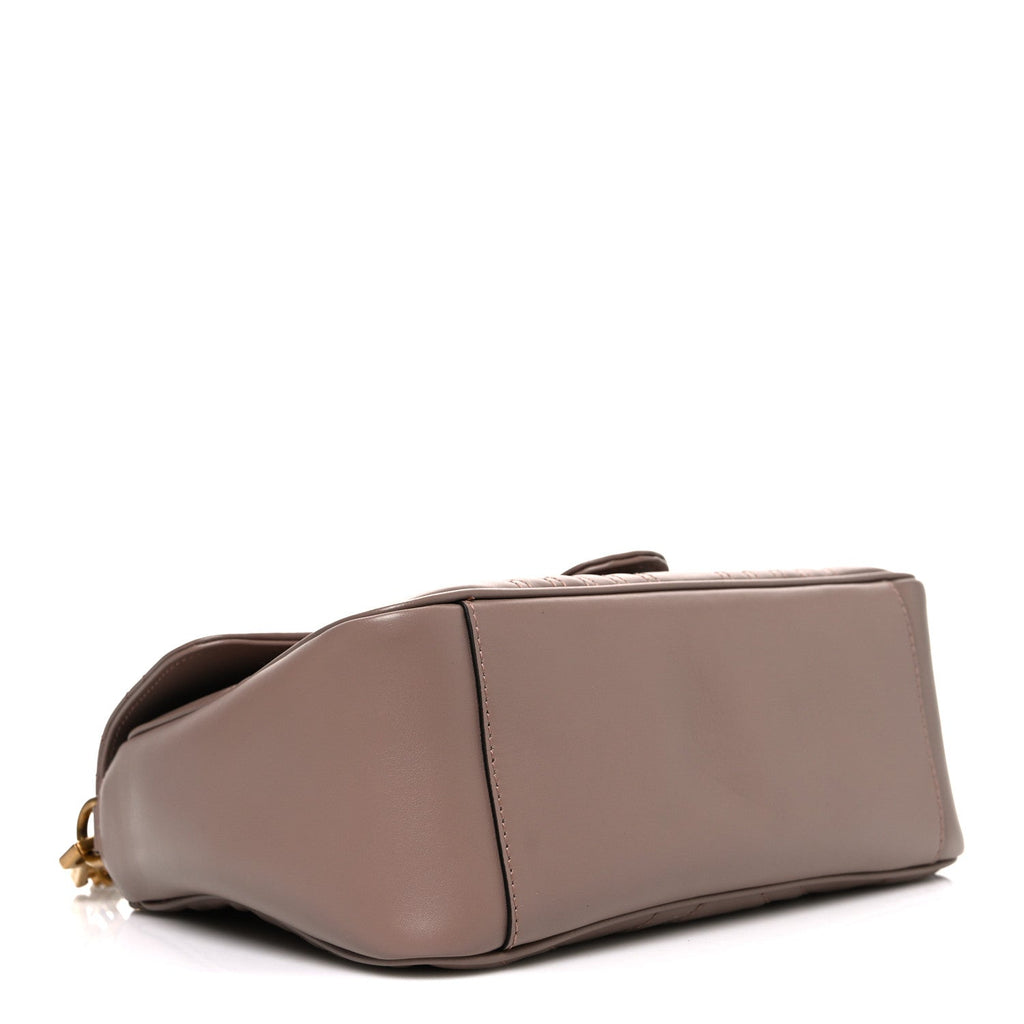 Calfskin Matelasse Small GG Marmont Top Handle Shoulder Bag Porcelain Rose
