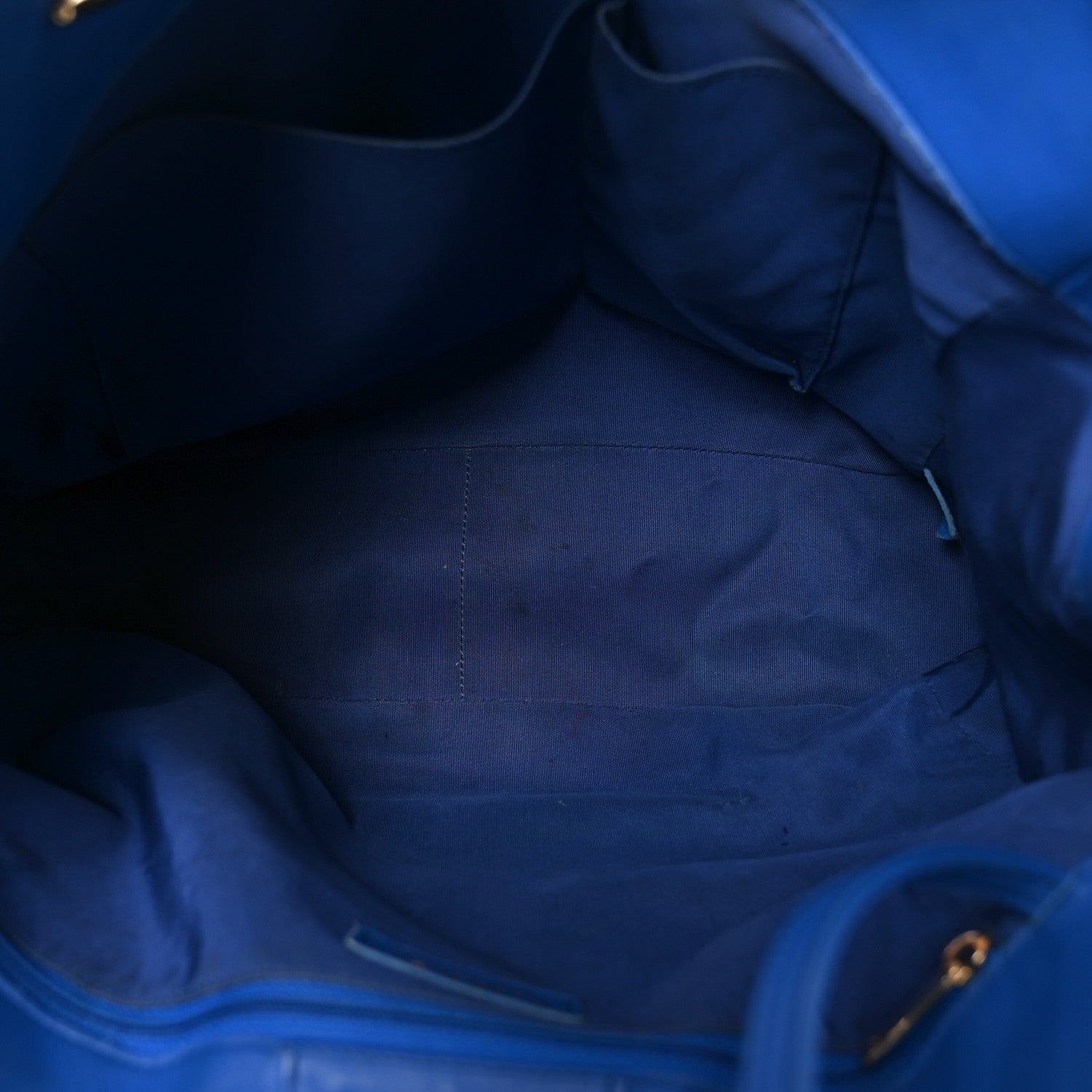 Calfskin Quilted Large CC Shopping Tote Blue