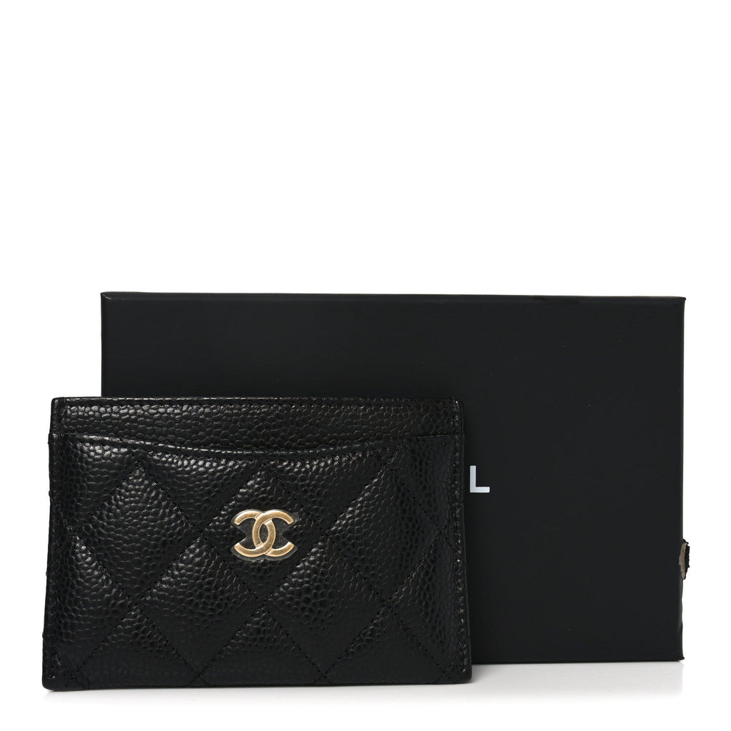 Caviar Quilted  Holder Black