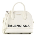 Grained Calfskin XXS Ville Top Handle Bag White Black