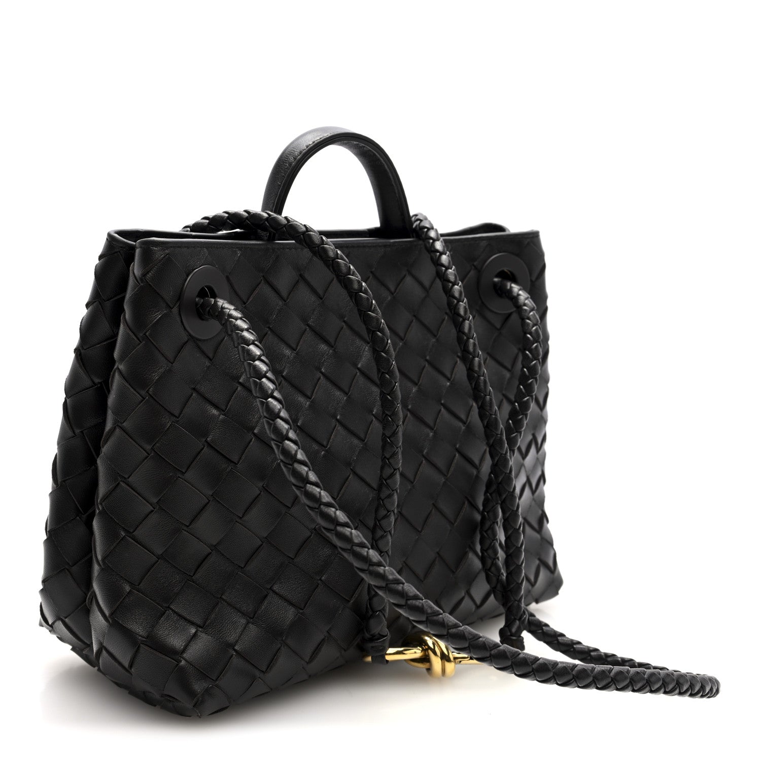 Nappa Intrecciato Small Andiamo Shoulder Bag Fondant