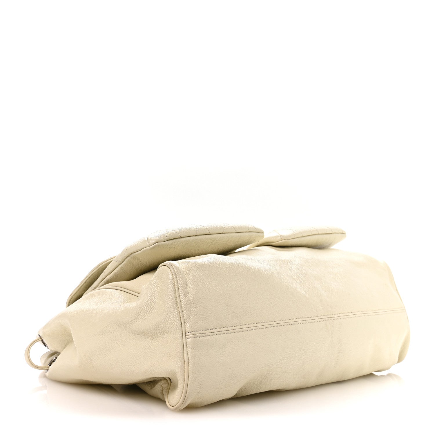 Glazed Caviar Reissue Double Pocket In the City Tote White
