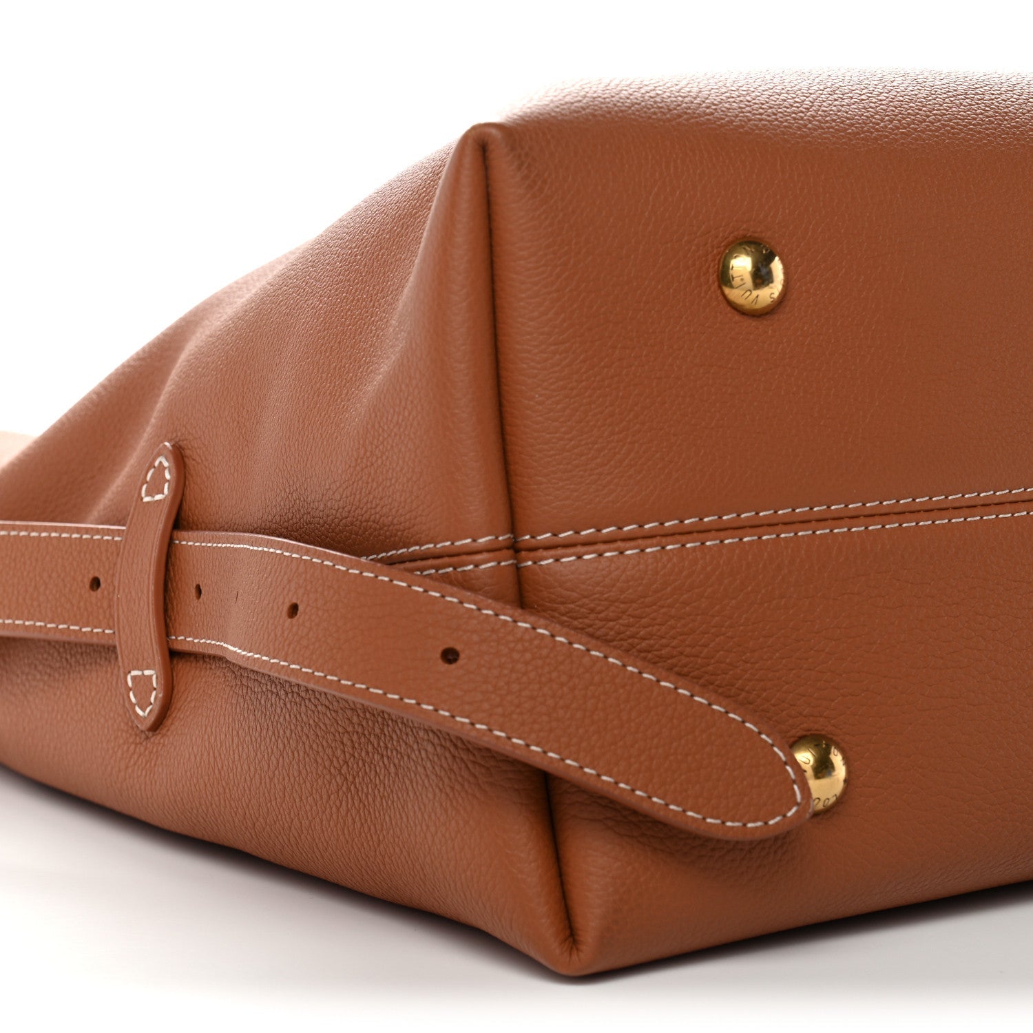 Grained Calfskin Low Key Hobo MM Cognac