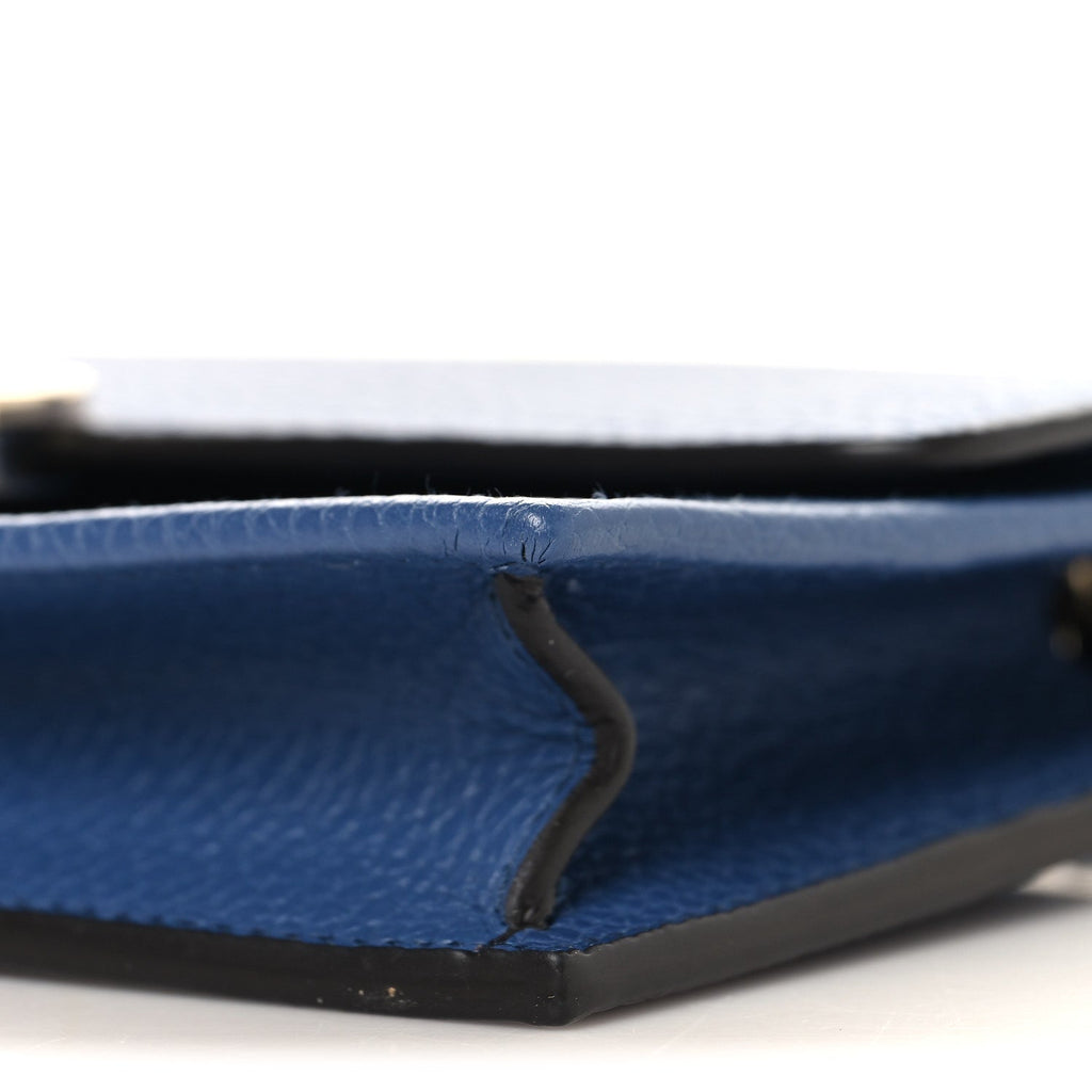 Dollar Calfskin Interlocking G Chain Wallet Caspian