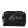 Nappa Intrecciato Crossbody Messenger Black