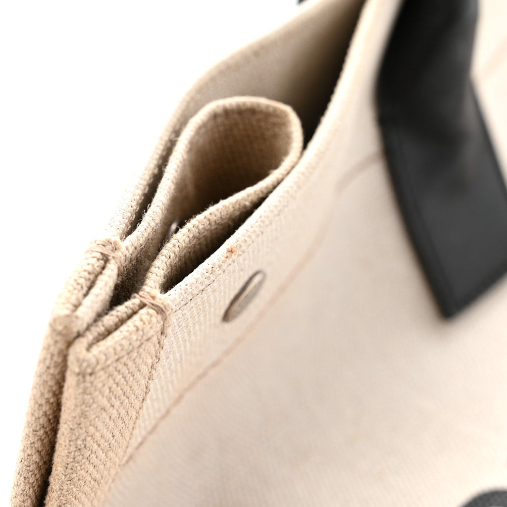 Linen Calfskin Rive Gauche Tote Optic White