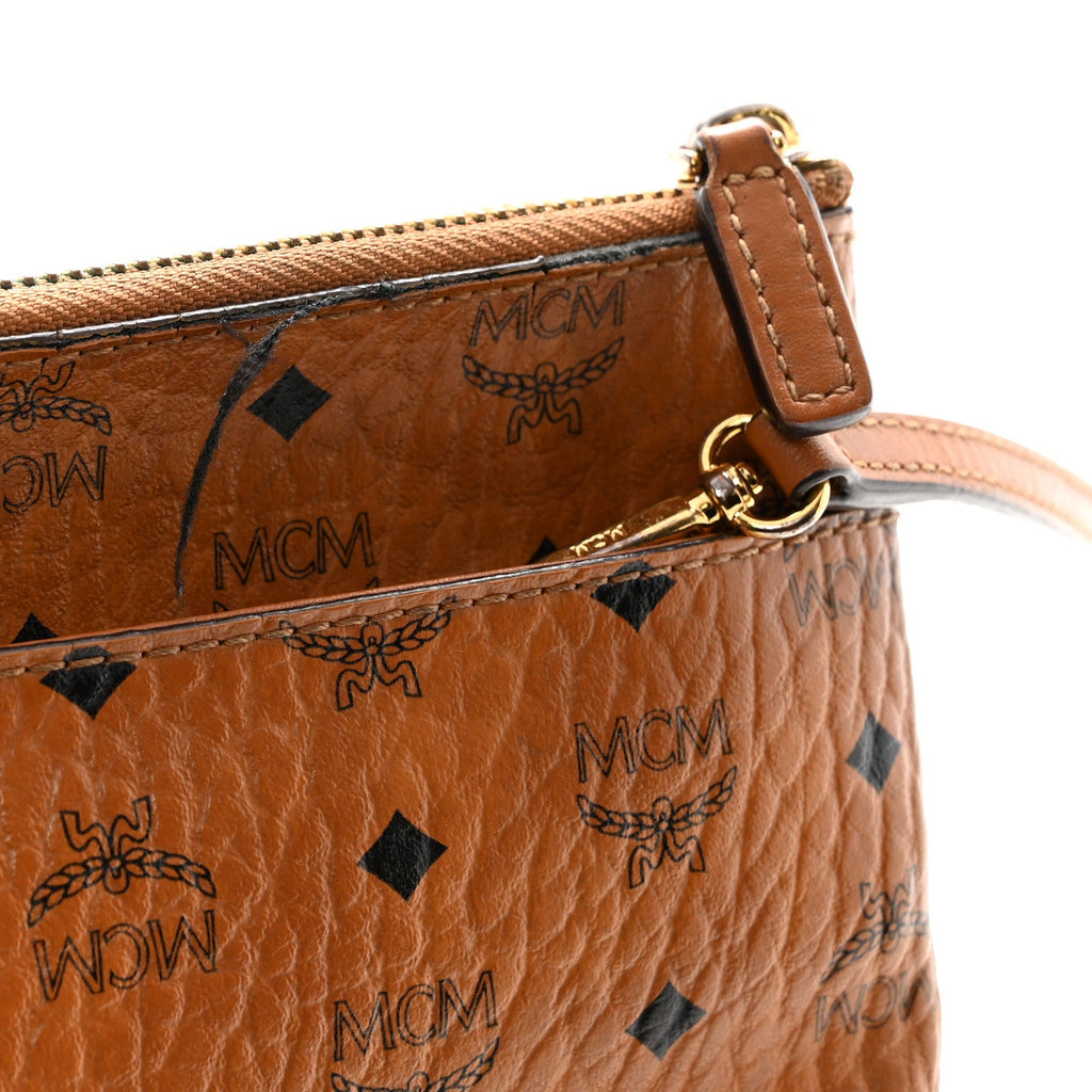 Visetos Medium Crossbody Pouch Cognac