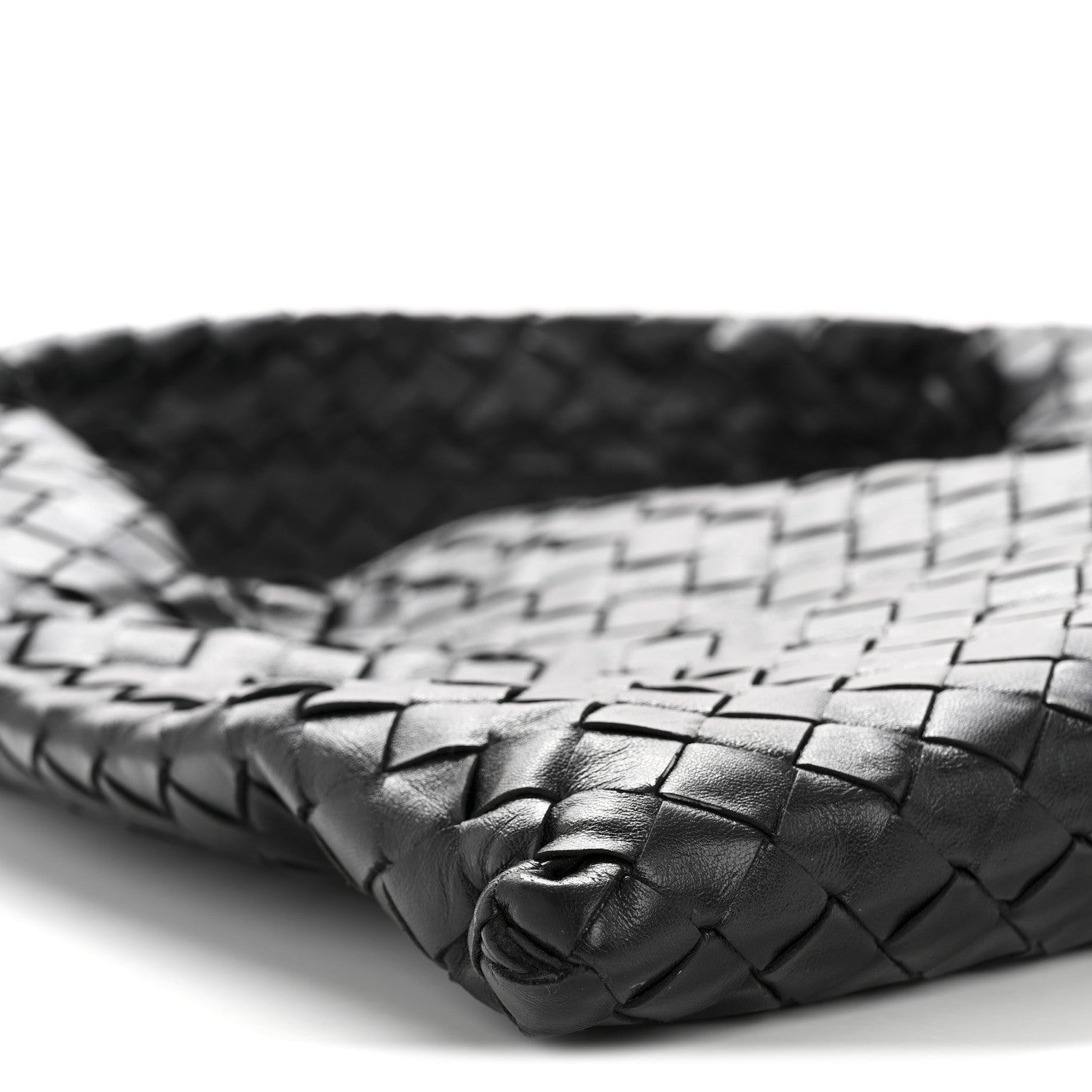 Calfskin Intrecciato Small Hop Black