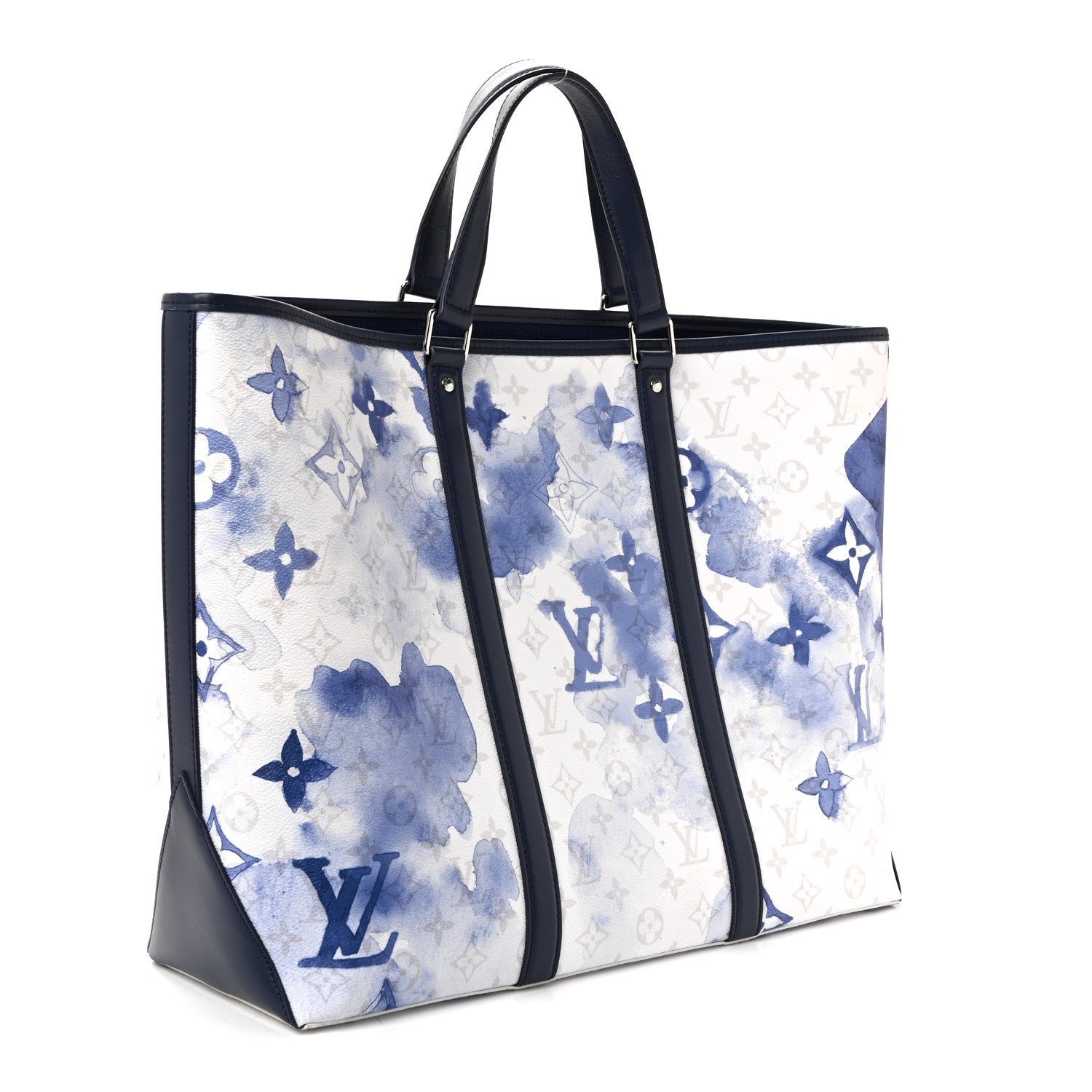 Monogram Watercolor New Tote GM Blue