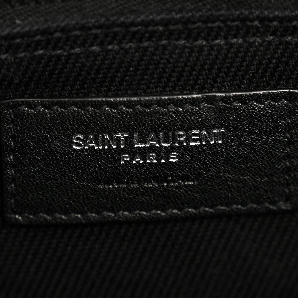 Linen Calfskin Rive Gauche Tote Black