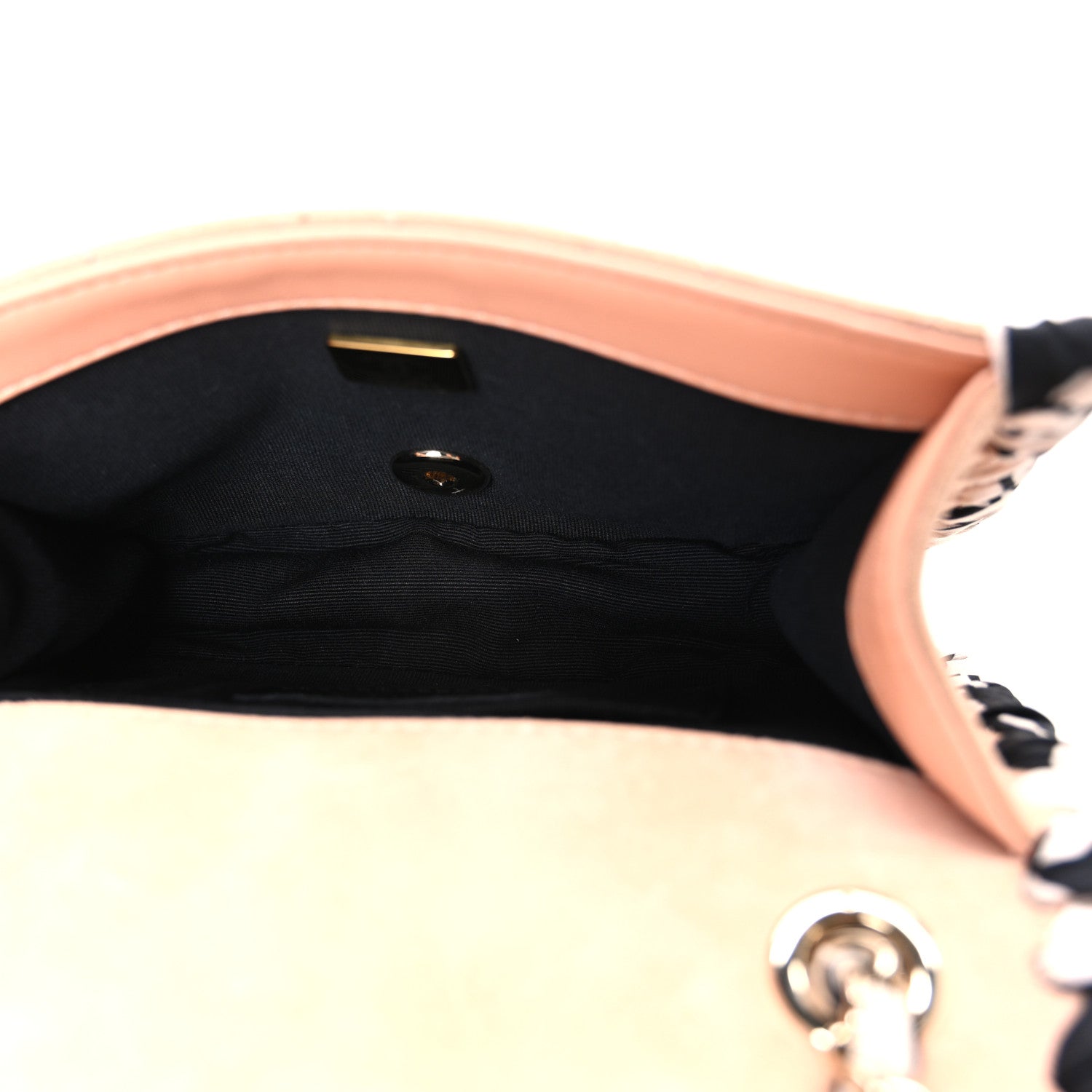 Suede Calfskin Braided Mini My Own Frame Flap Beige