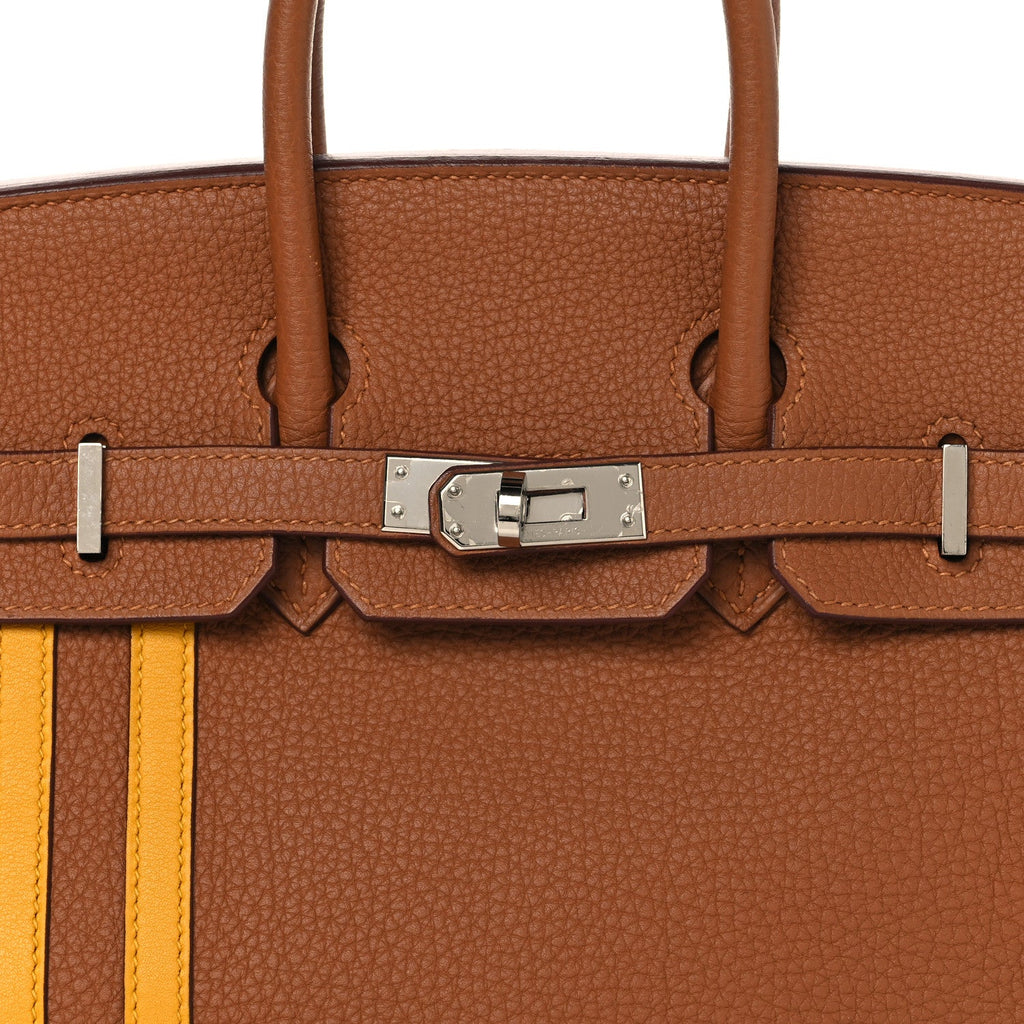 Togo Swift Officier Birkin 25 Gold Ambre