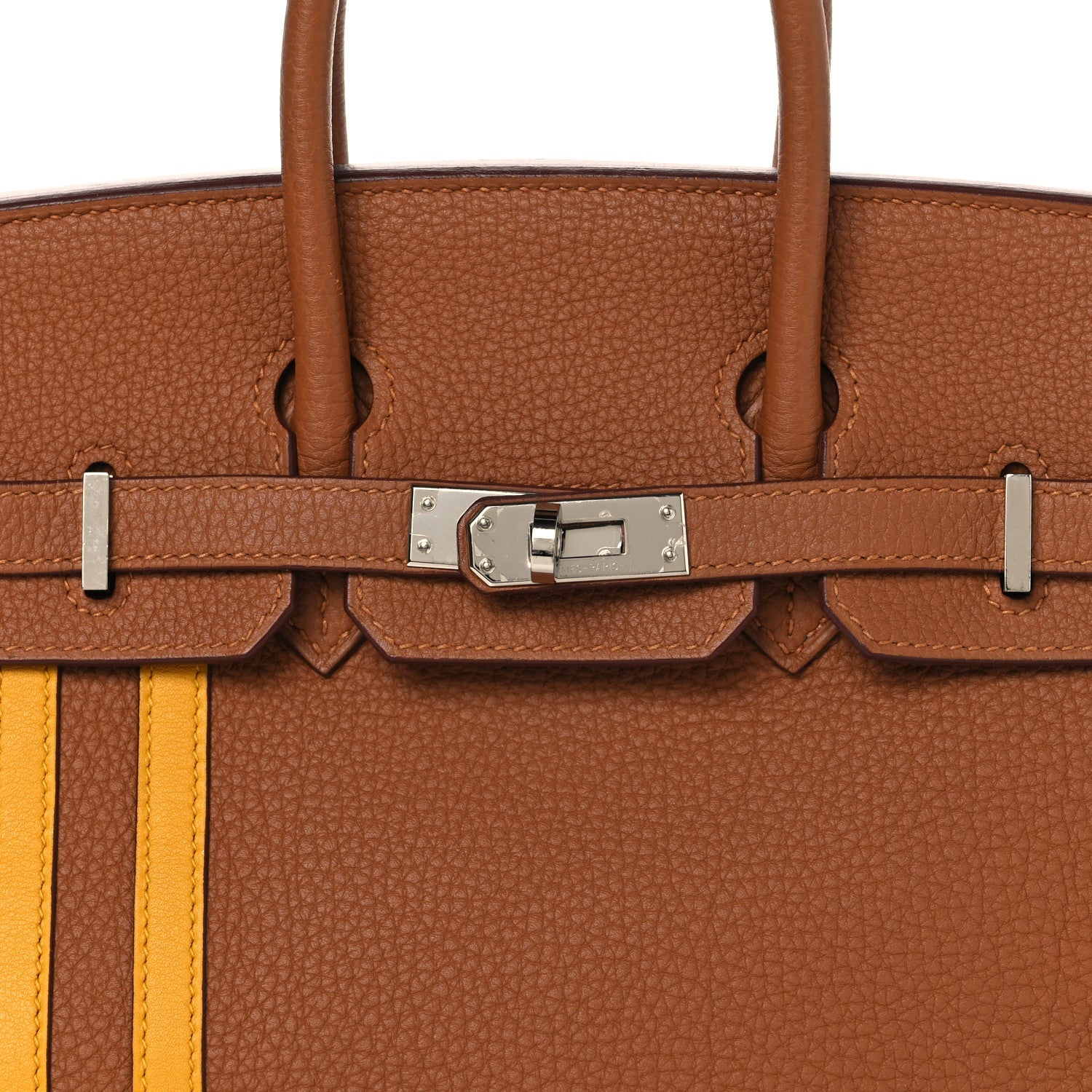 Togo Swift Officier Birkin 25 Gold Ambre