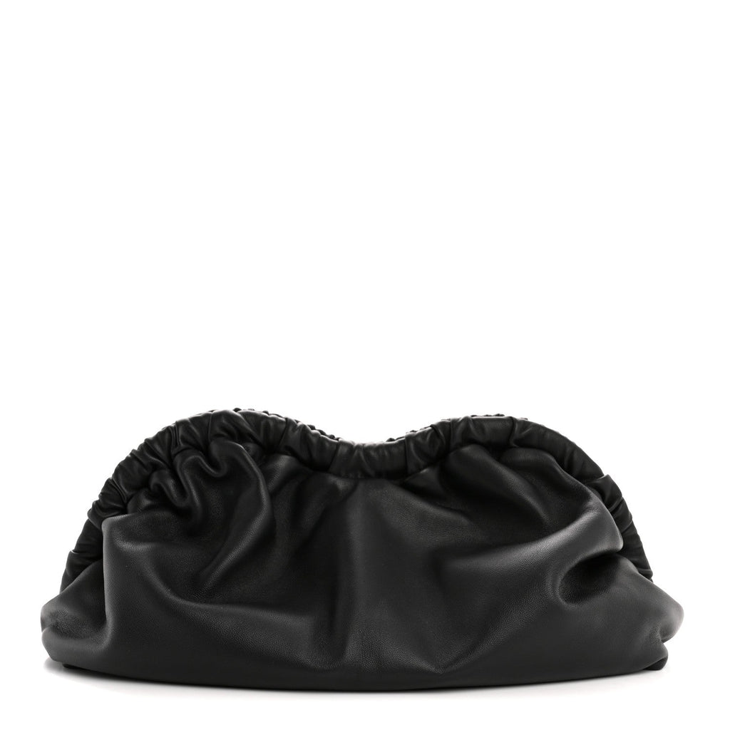 Lambskin Cloud Clutch Black Flamma