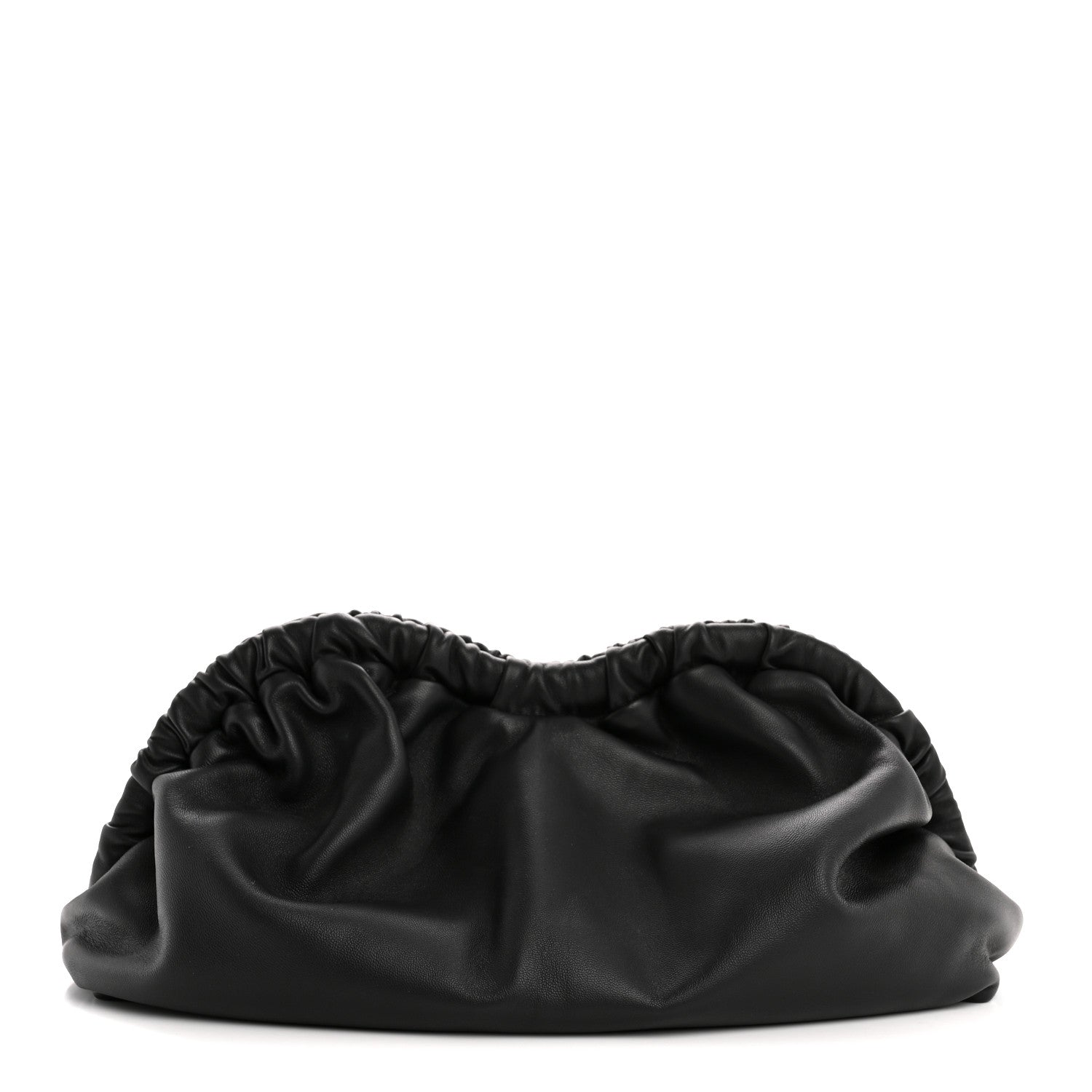 Lambskin Cloud Clutch Black Flamma
