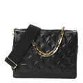 Lambskin Embossed Monogram Coussin PM Black