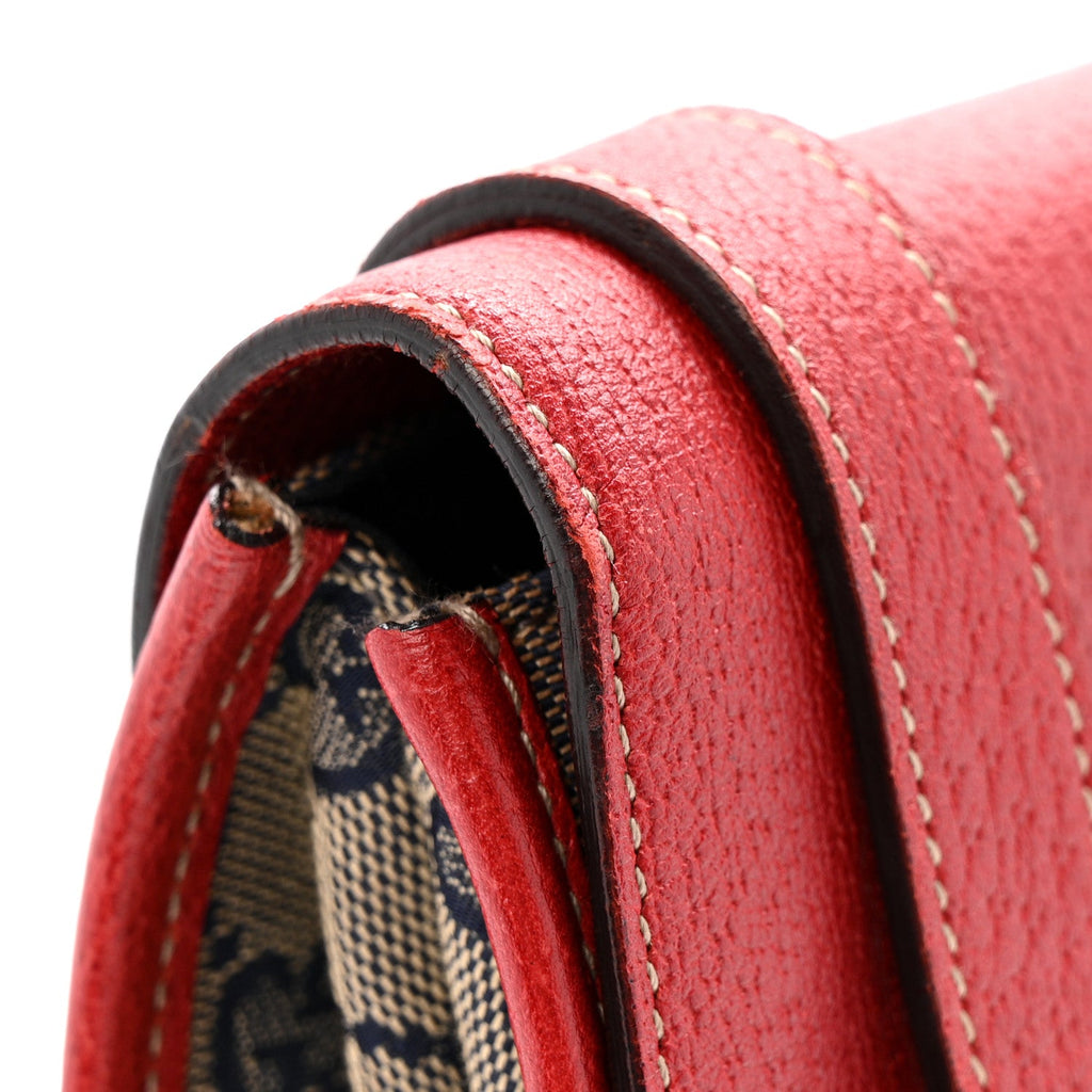 Monogram Work Tote Navy Red