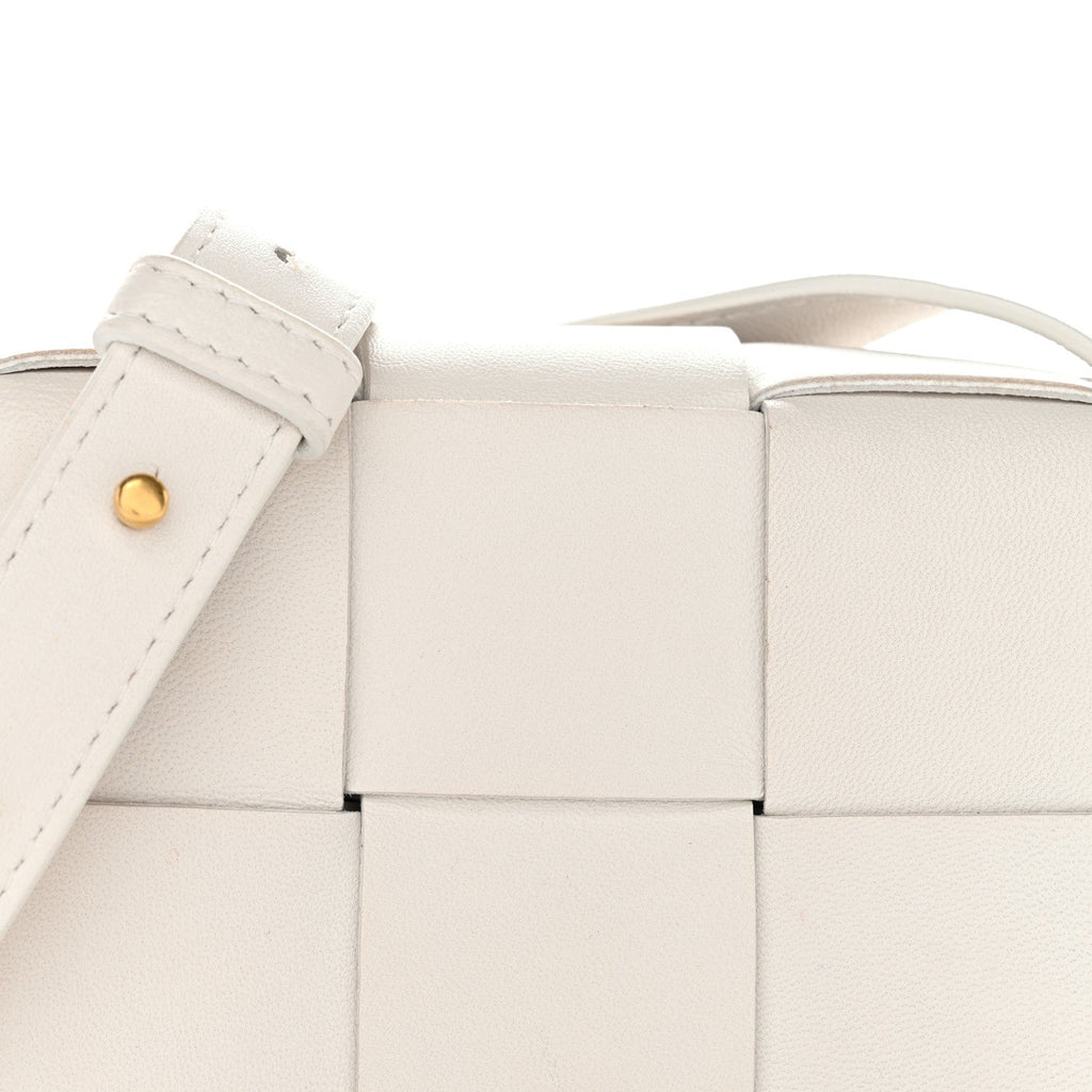 Lambskin Maxi Intreccio Candy Cassette Crossbody Bag Chalk