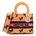 Canvas Embroidered Dino Medium Lady D-Lite Orange Multicolor