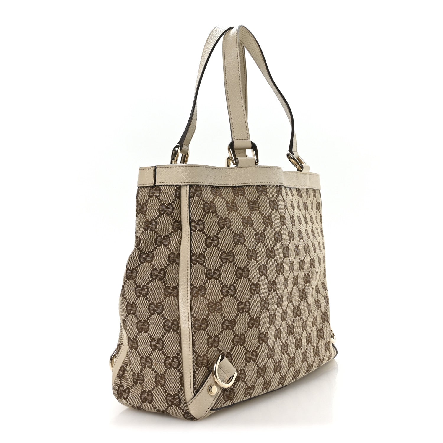 Monogram Medium Abbey Tote White