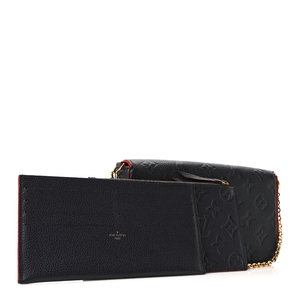 Empreinte Pochette Felicie Chain Wallet Marine Rouge