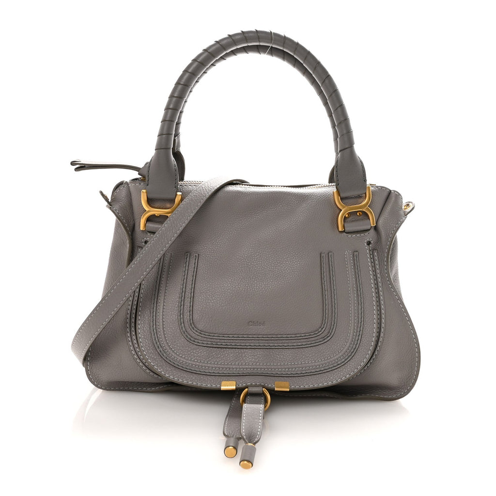 Calfskin Medium Marcie Satchel Cashmere Grey