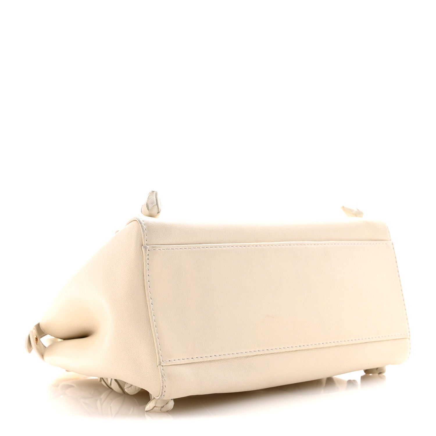 Nappa Rosebud Mini Peekaboo Iconic Satchel Bianco