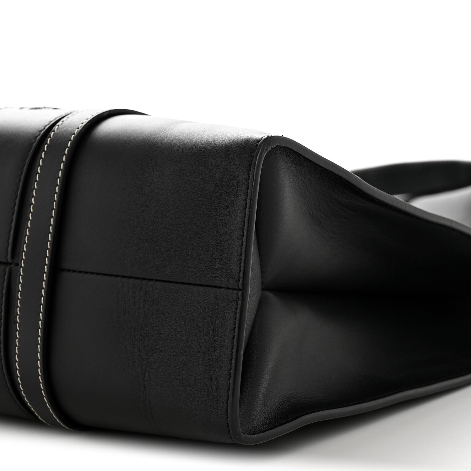 Calfskin Large Woody Tote Black