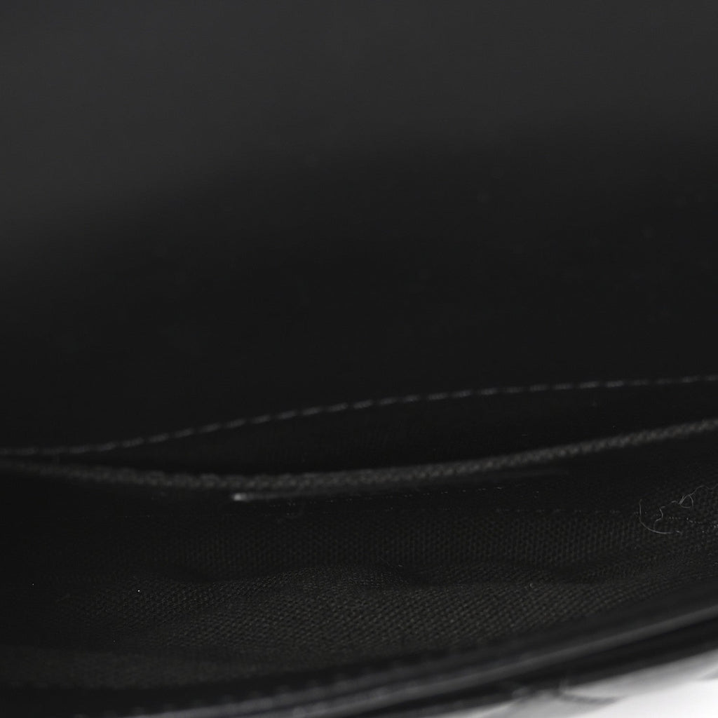 Calfskin Quilted CC Uniform Flap Belt Bag Black
