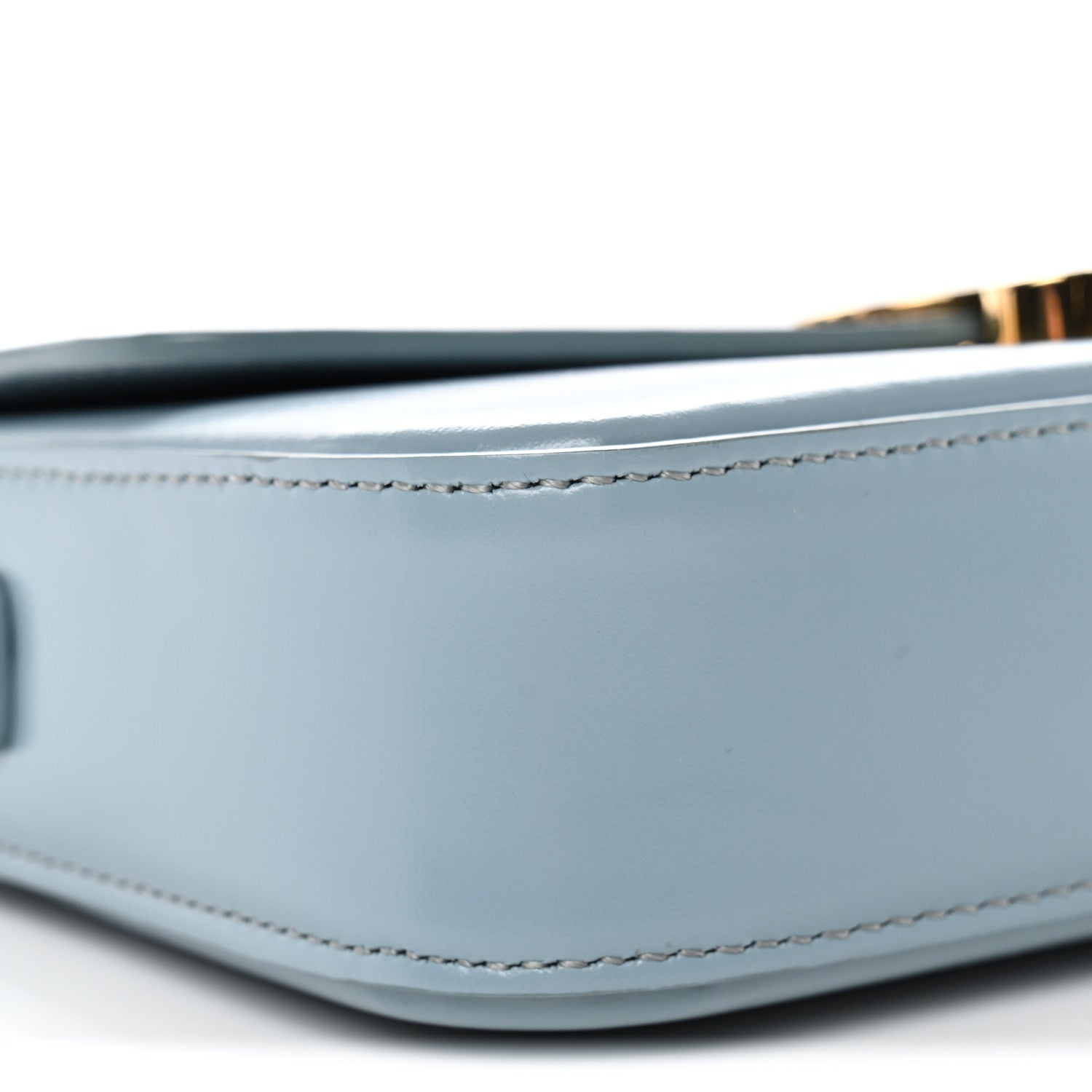Shiny Calfskin Triomphe Shoulder Bag California Blue