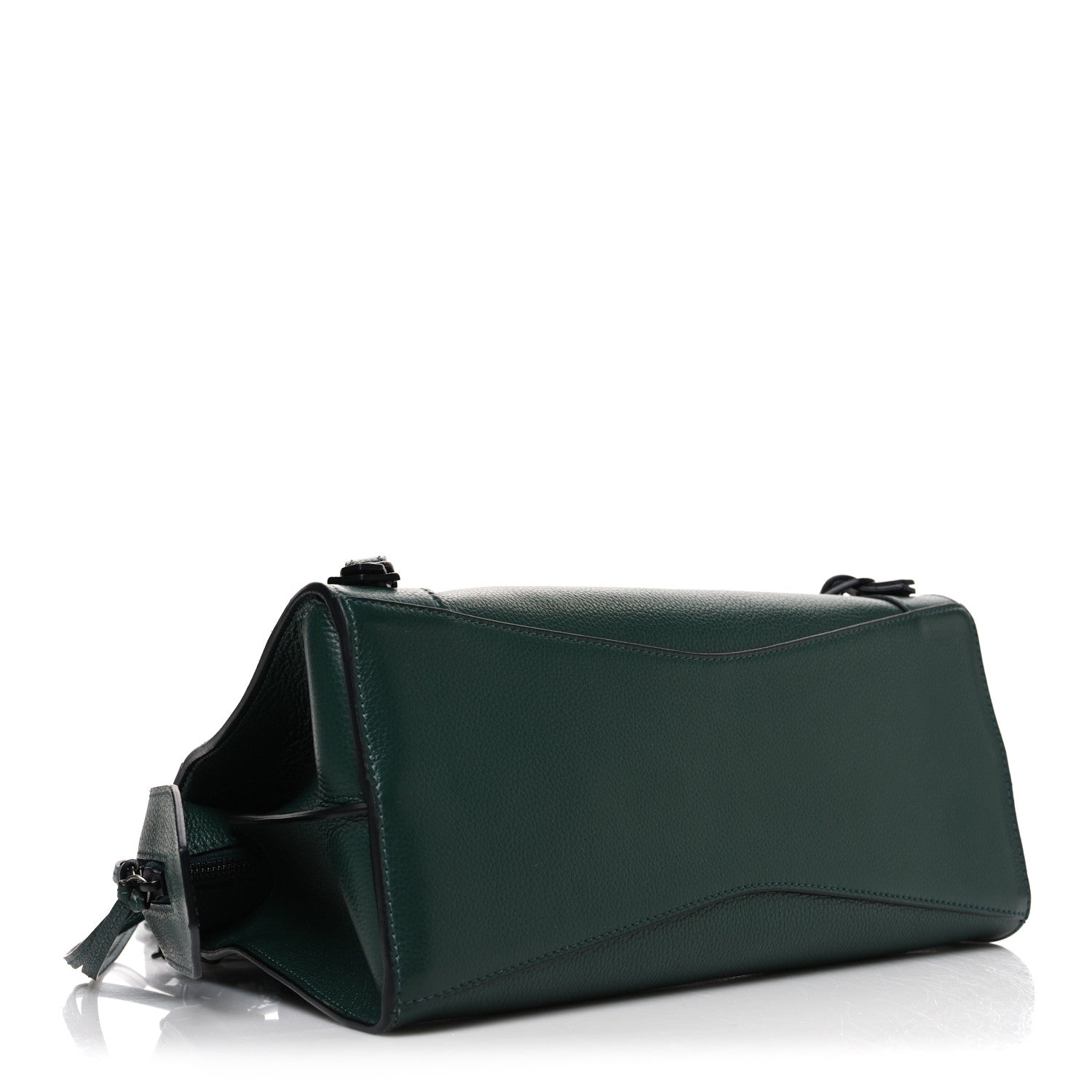 Grained Calfskin Neo Classic Matte Black Hardware S City Forest Green