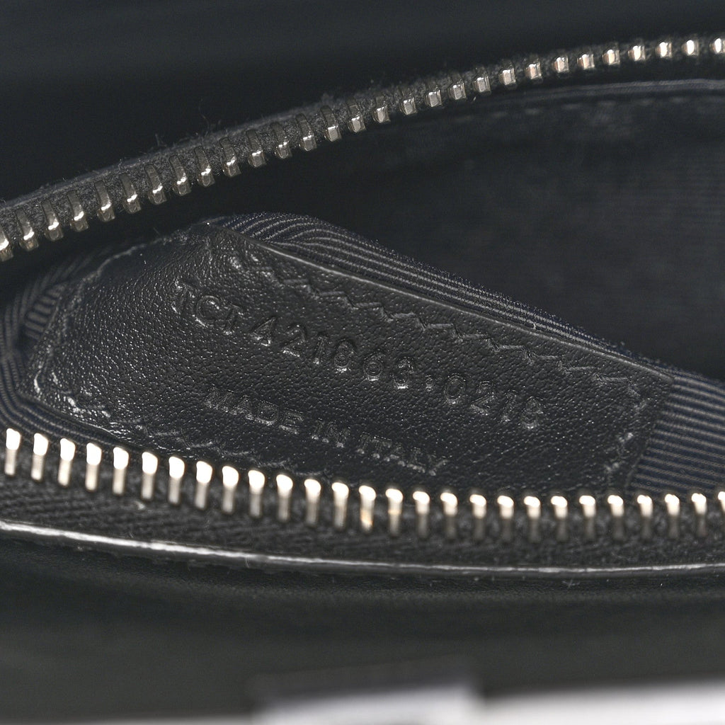 Calfskin Crocodile Embossed Baby Sac De Jour Black
