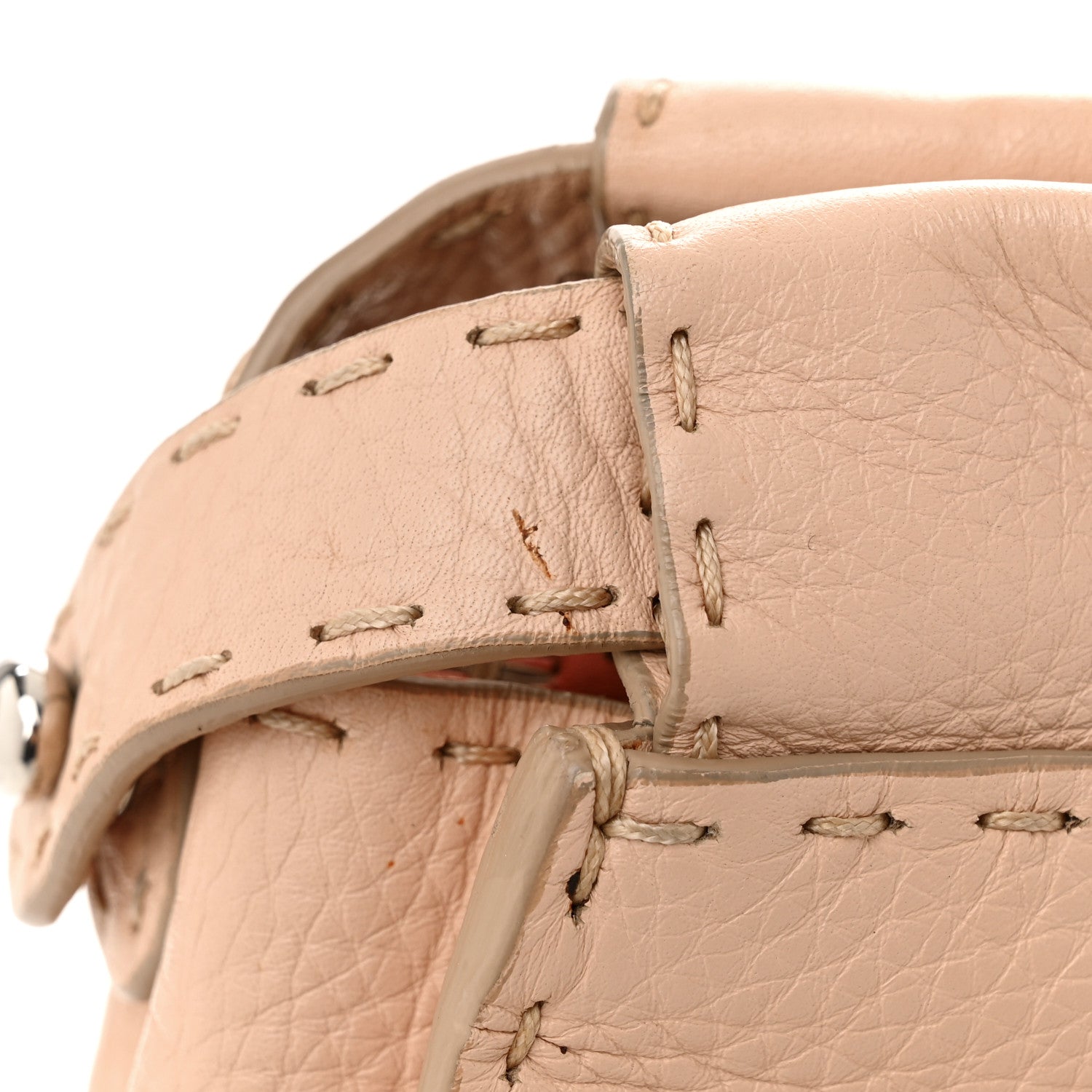 Cuoio Romano Selleria Bi-Color Medium Peekaboo Iconic Satchel Rosa Plaster Pesca
