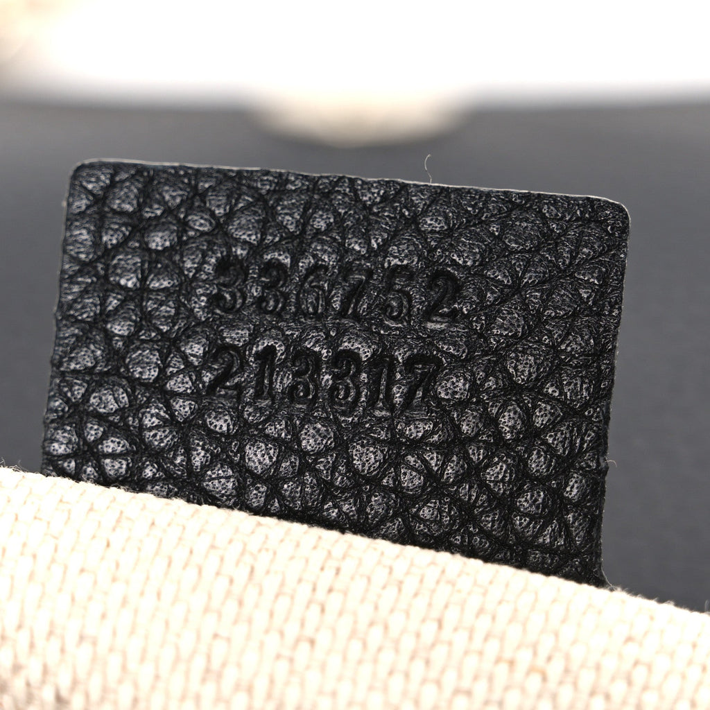 Pebbled Calfskin Medium Soho Flap Crossbody Black