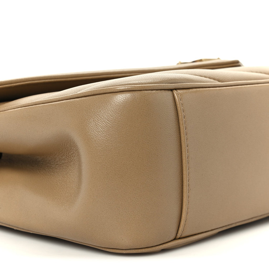 Lambskin Chevron Quilted Medium LouLou Natural Tan