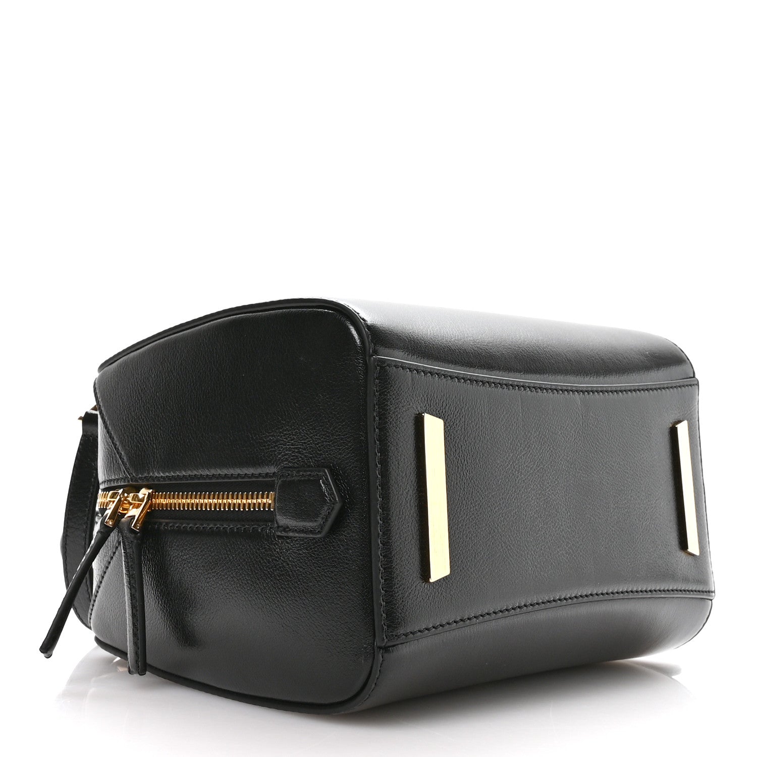 Tumbled Buffalo Mini Antigona Cube Bag Black