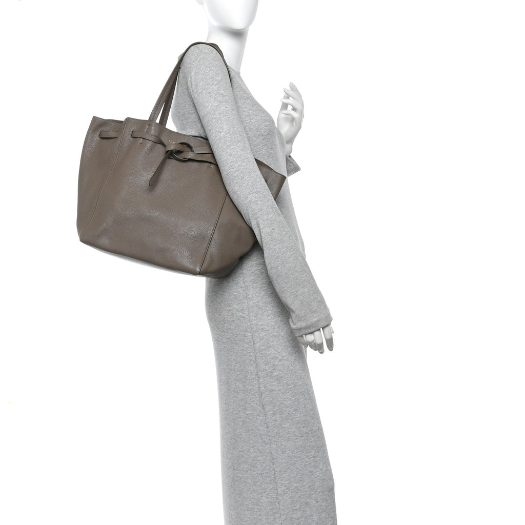 Soft Grained Calfskin Small Belt Cabas Phantom Taupe