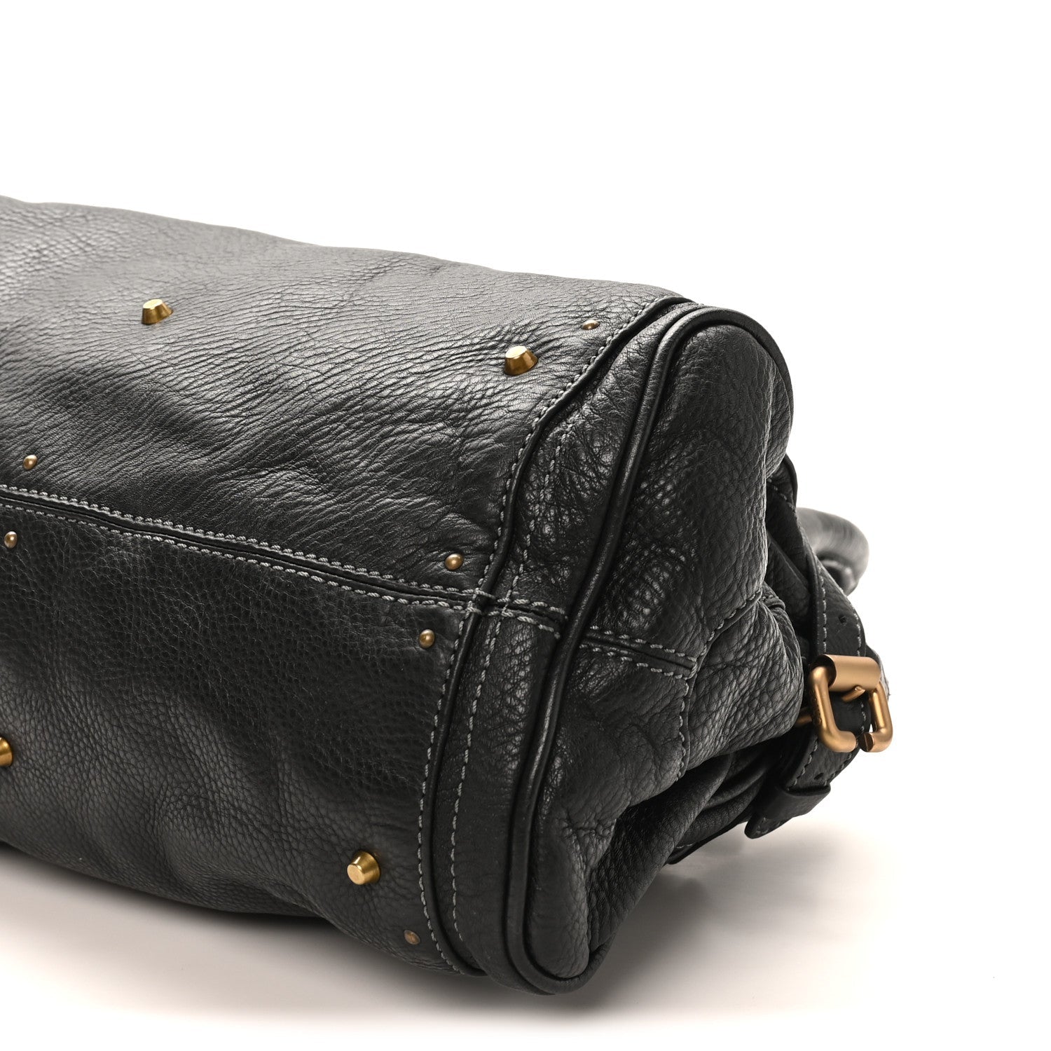 Calfskin Medium Paddington Satchel Black
