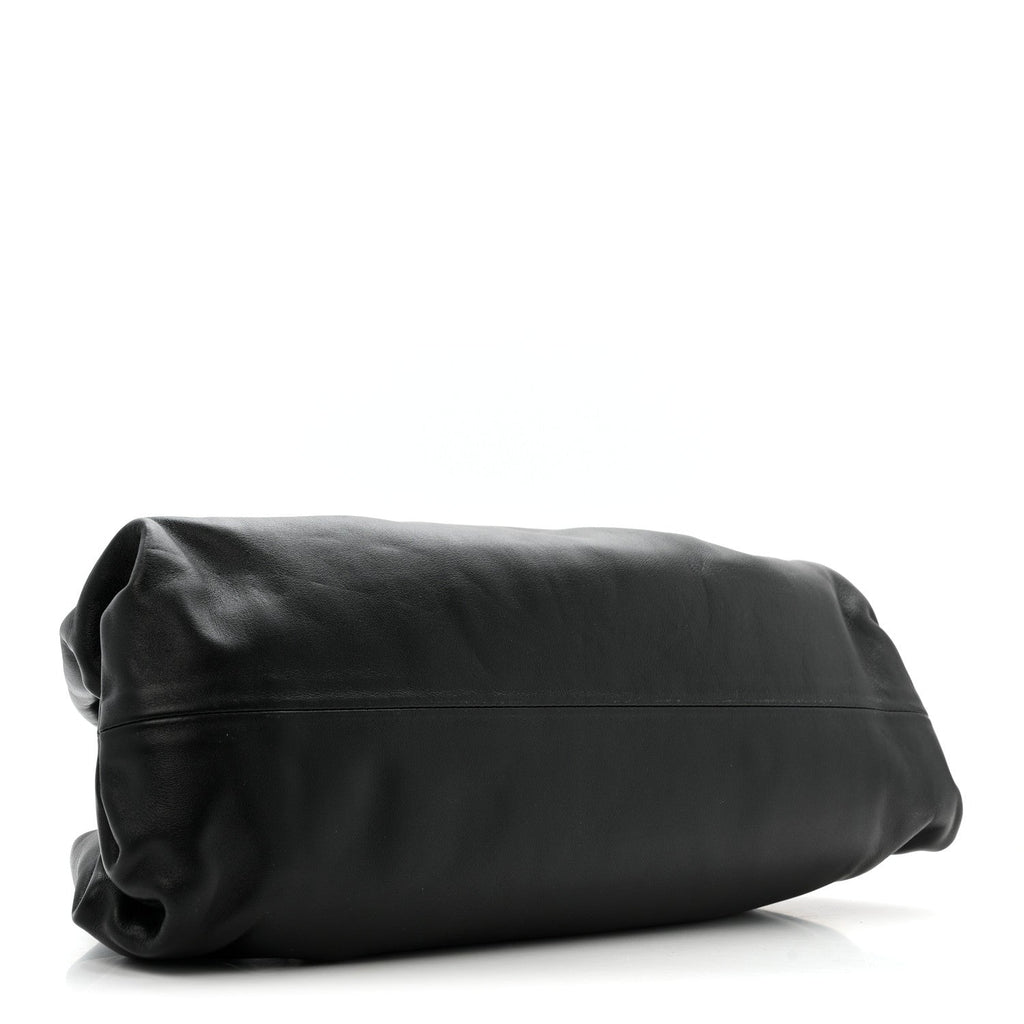 Smooth Butter Calf The Pouch Oversized Clutch Black
