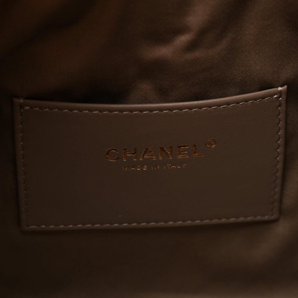 Suede Quilted Small Chanel 25 Handbag Dark Grey