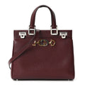 Grainy Calfskin Small Zumi Top Handle Bag Vintage Bordeaux