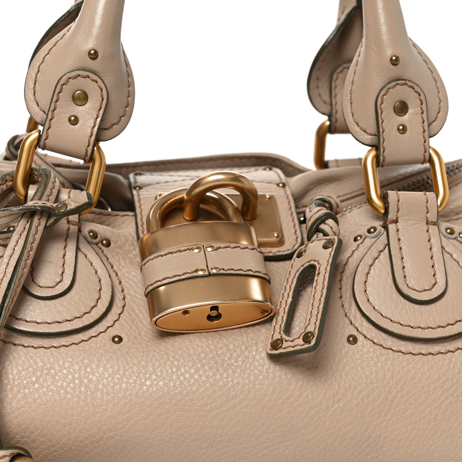 Calfskin Medium Paddington Satchel Beige