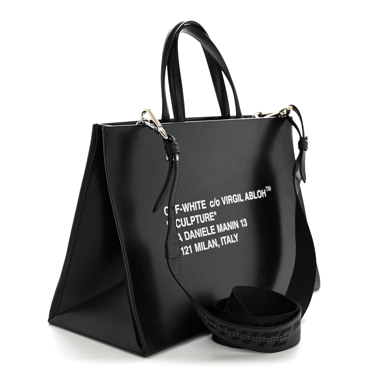 Calfskin Medium Box Bag Black
